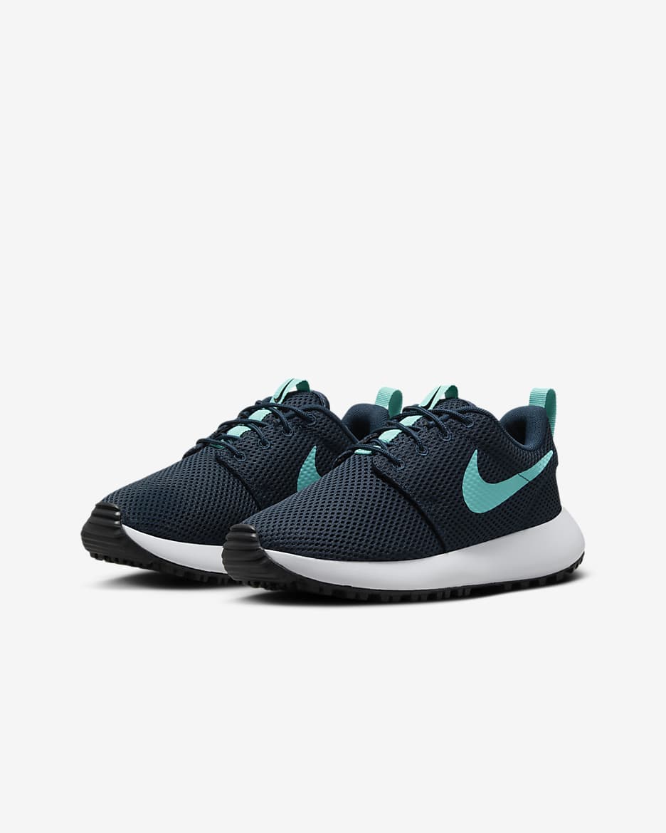 Nike Roshe 2 G Jr. Little/Big Kids' Golf Shoes - Armory Navy/Black/White/Green Frost