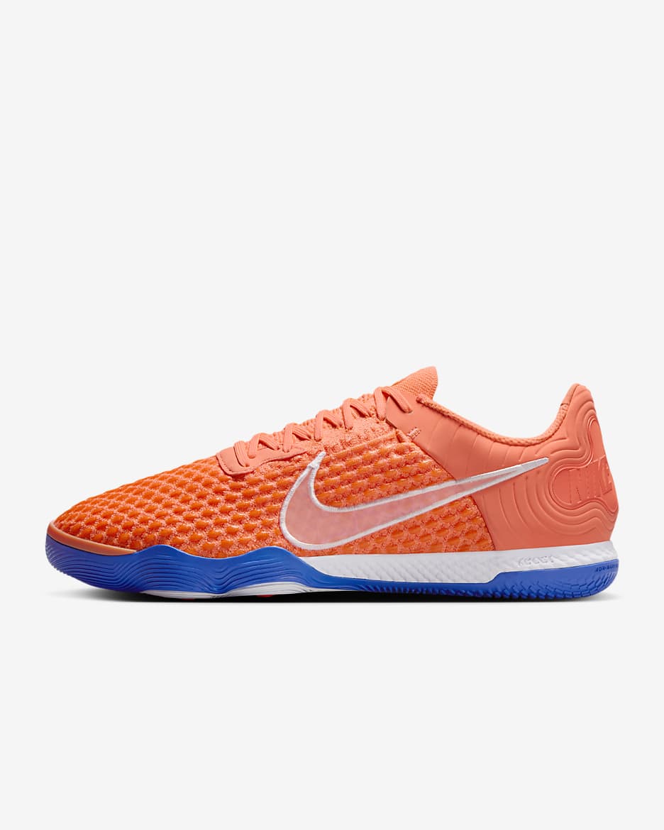 Nike React Gato Botes de futbol sala de perfil baix - Light Wild Mango/Blanc