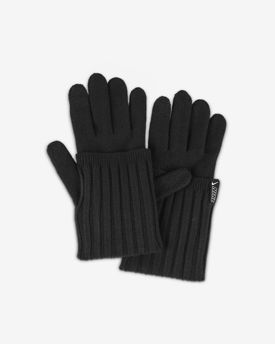 Nike Women's Knit Training Gloves - Black/Black/Silver