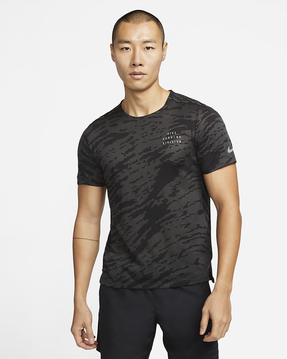 Nike Dri-FIT Run Division Rise 365 Men's Short-Sleeve Running Top - Dark Smoke Grey