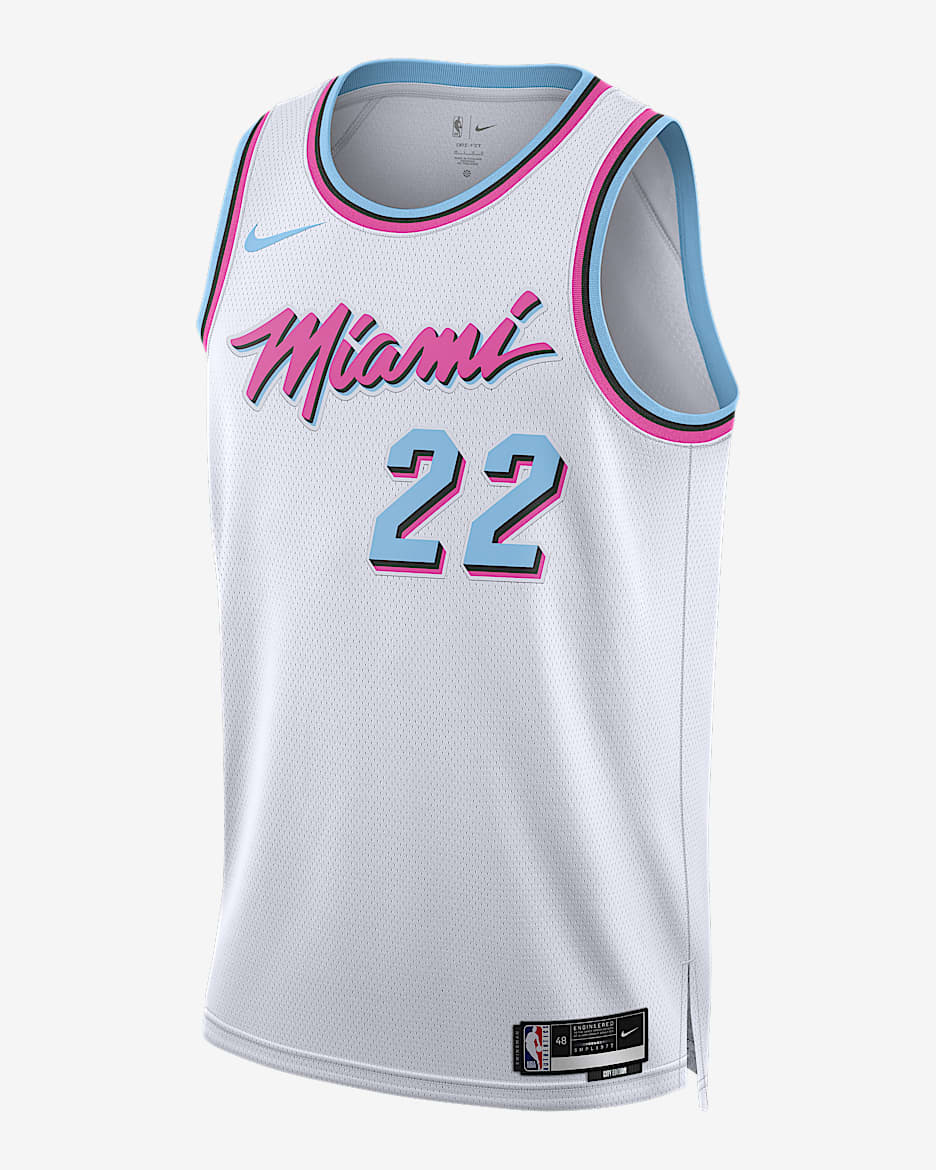 Jersey Nike Dri-FIT de la NBA Swingman para hombre Jimmy Butler Miami Heat 2024/25 City Edition - Blanco