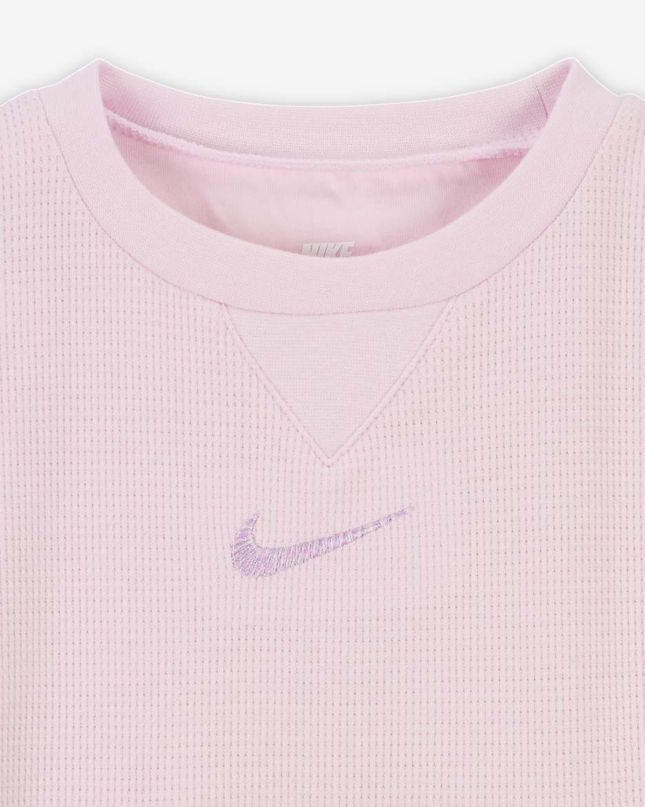 Body de manga larga para bebé (12-24 meses) Nike ReadySet - Espuma rosa