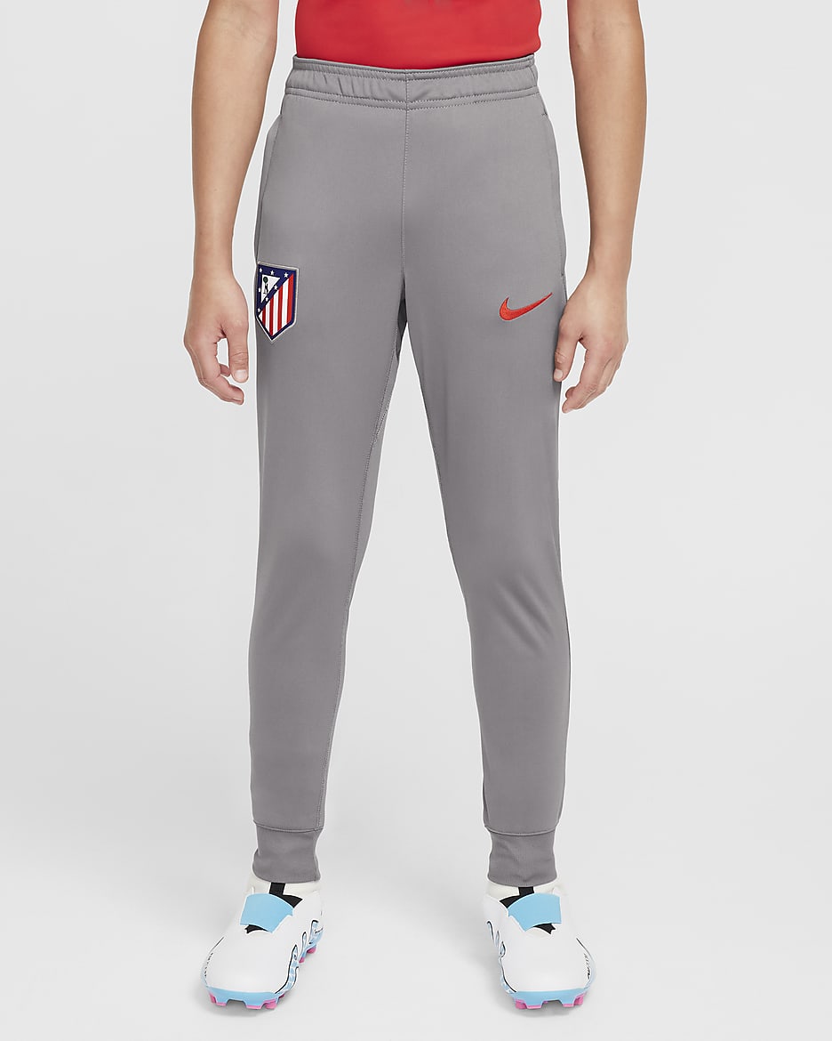 Atlético Madrid Strike Nike Dri-FIT knit voetbaltrainingspak voor kids - Noise Aqua/Flat Pewter/Light Iron Ore/Light Crimson