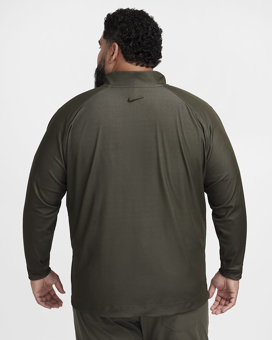 Nike Tour Men's Dri-FIT ADV 1/2-Zip Golf Top - Cargo Khaki/Jade Horizon/Black