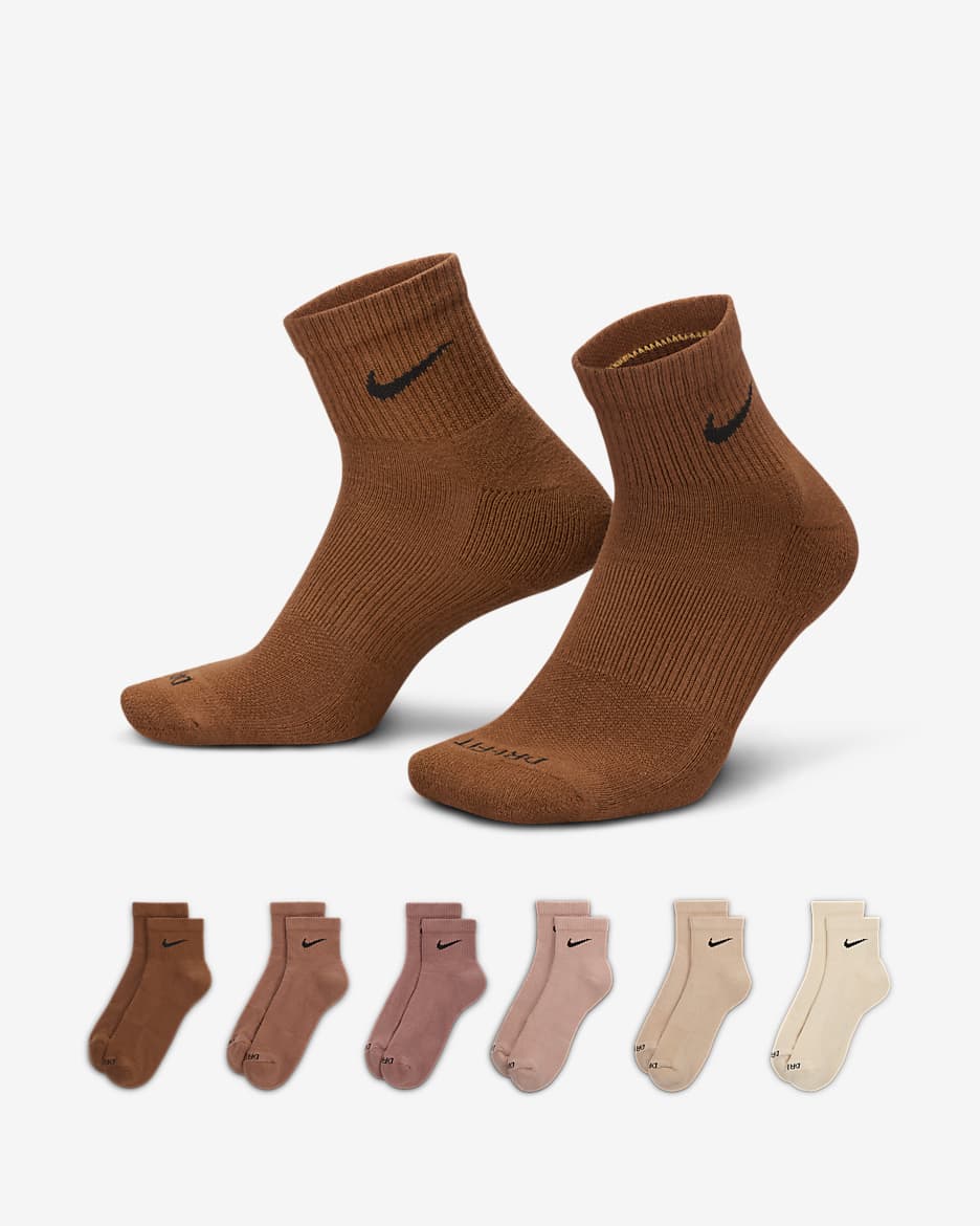 Nike Everyday Plus Cushioned Training Ankle Socks (6 Pairs) - Multi-Color