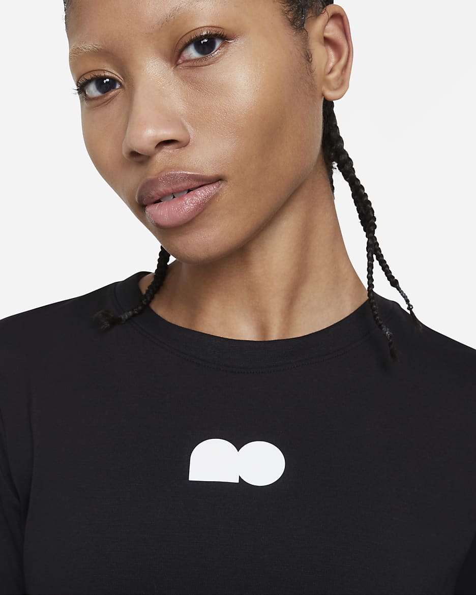 Naomi Osaka Cropped Tennis T-Shirt - Black/White