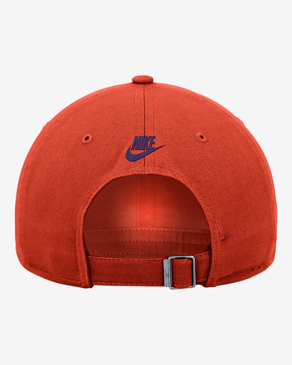 Clemson Logo Nike College Adjustable Cap - Team Orange