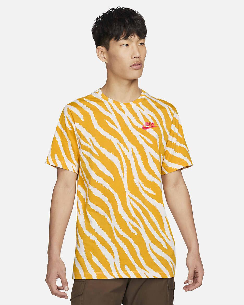 Playera para hombre Nike Sportswear - Blanco/Sulfuro oscuro