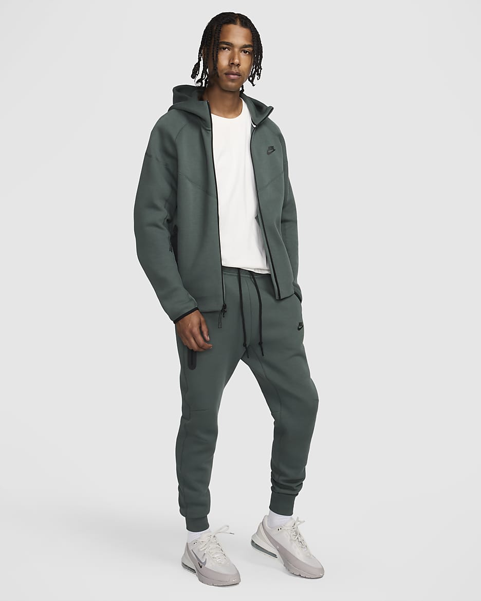 Joggers para hombre Nike Sportswear Tech Fleece - Verde vintage/Negro