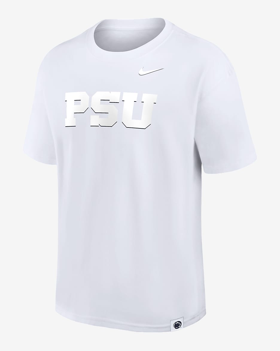 Playera universitaria Nike para hombre Penn State Nittany Lions Statement Max90 - Blanco