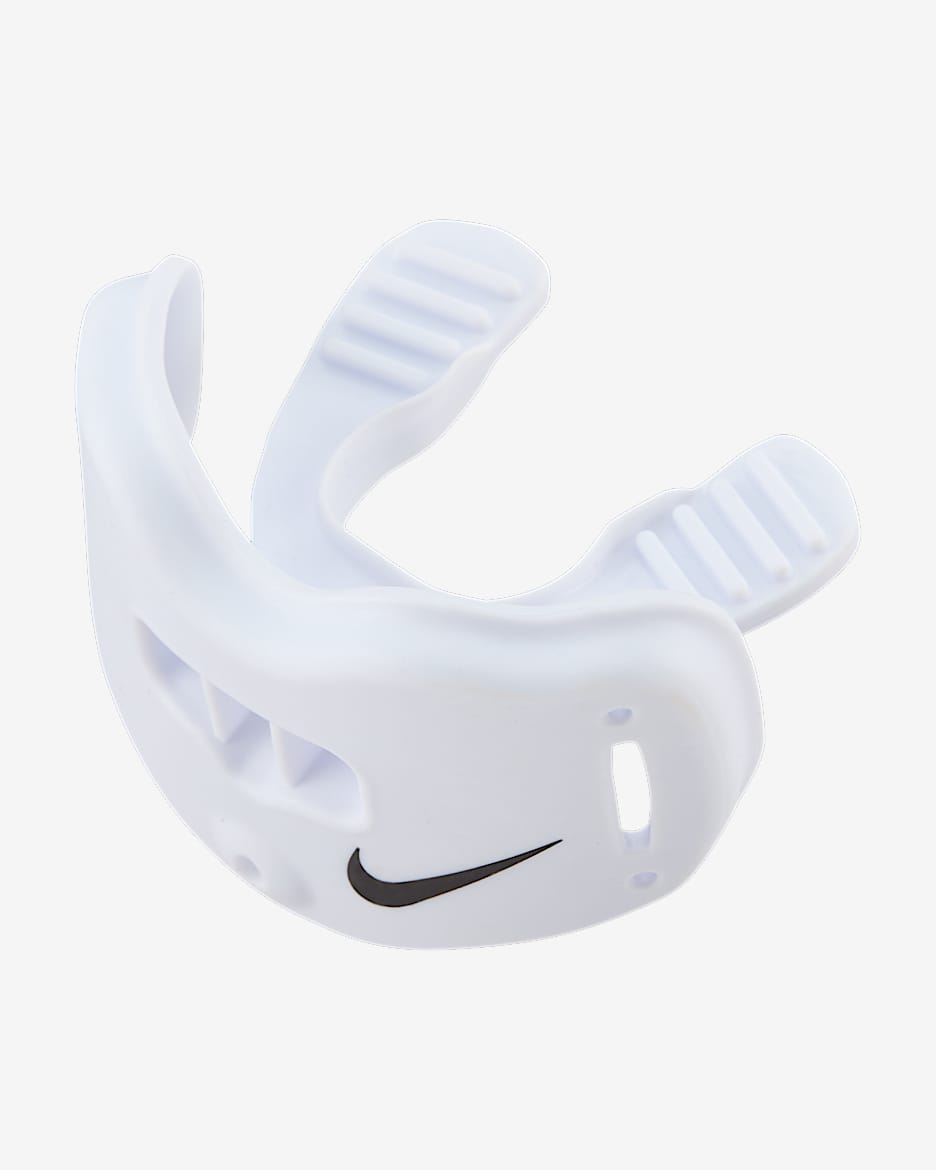 Protector bucal para fútbol con protección para los labios para niños talla grande Nike Alpha 2.0 - Blanco