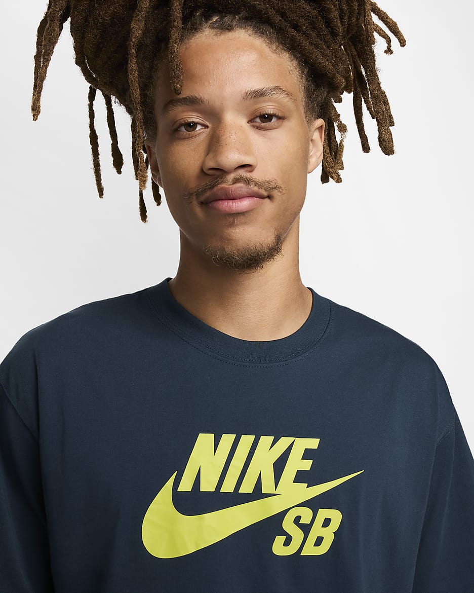 Nike SB Skateshirt met logo voor heren - Armory Navy