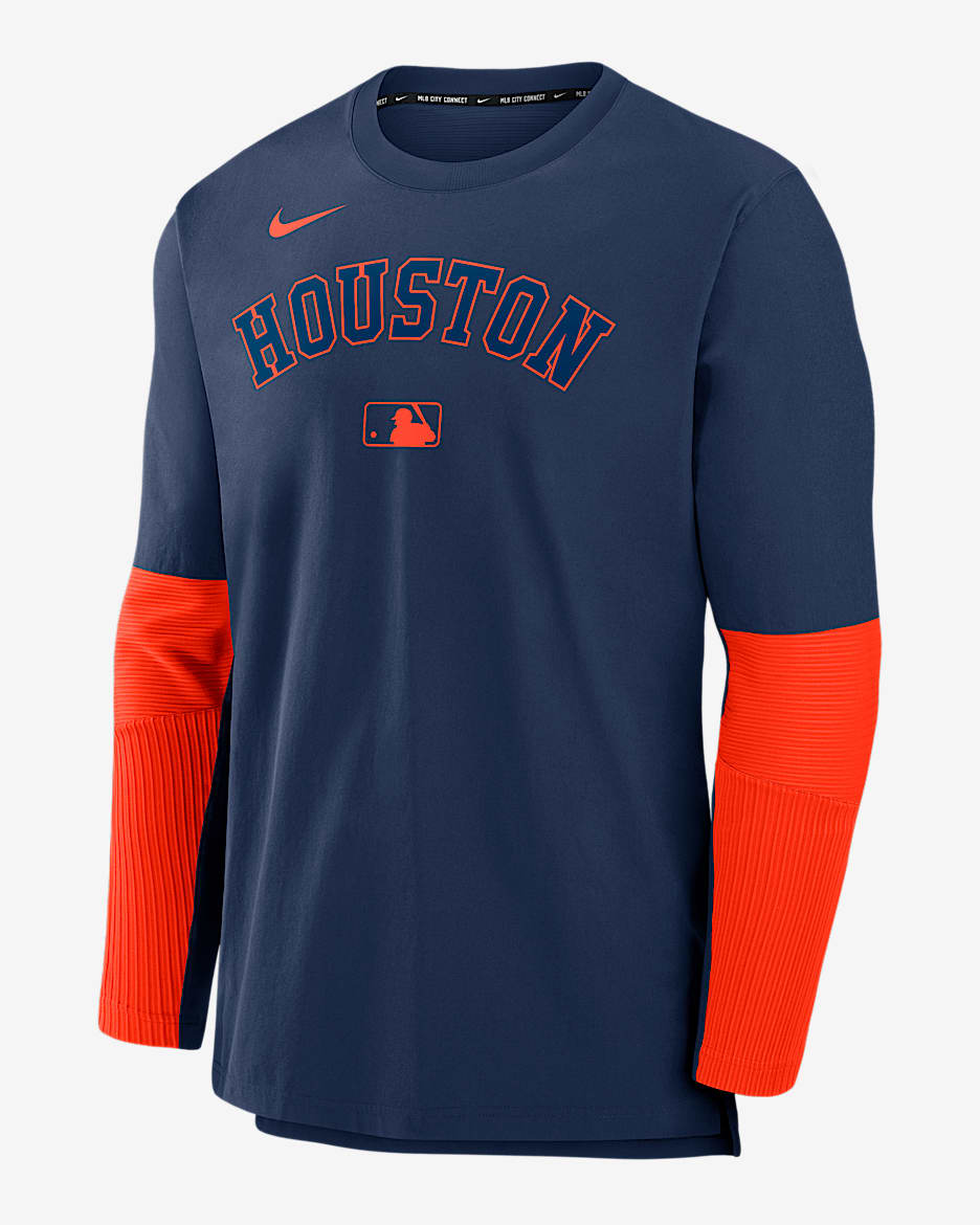Houston Astros Authentic Collection Player Men's Nike Dri-FIT MLB Pullover Sweatshirt - Navy