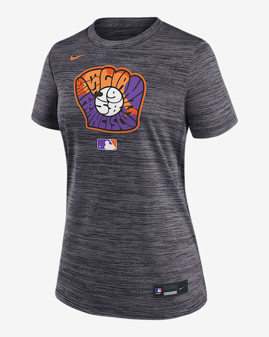 Playera Nike Dri-FIT de la MLB para mujer San Francisco Giants Authentic Collection City Connect Velocity - Negro