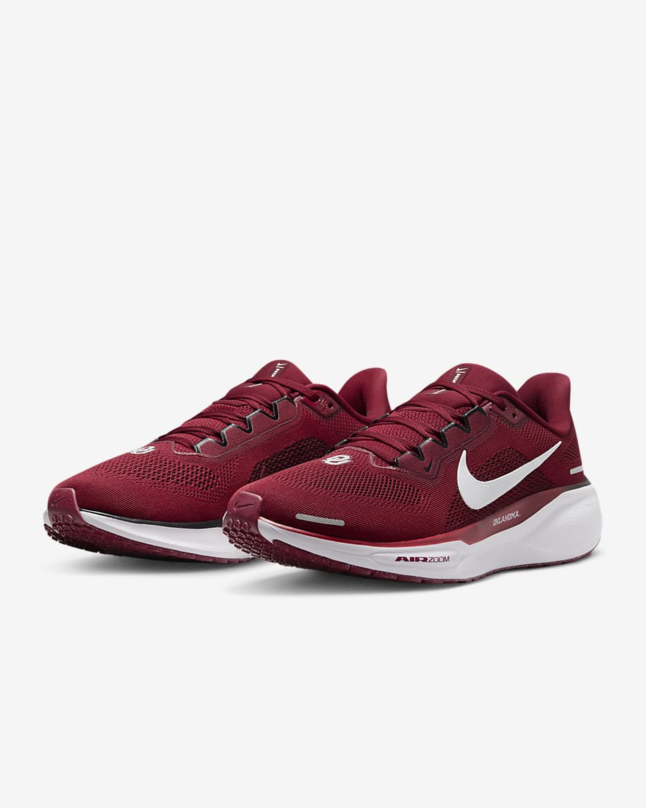 Oklahoma Pegasus 41 Men's Nike College Road Running Shoes - Team Crimson/White/Black/White