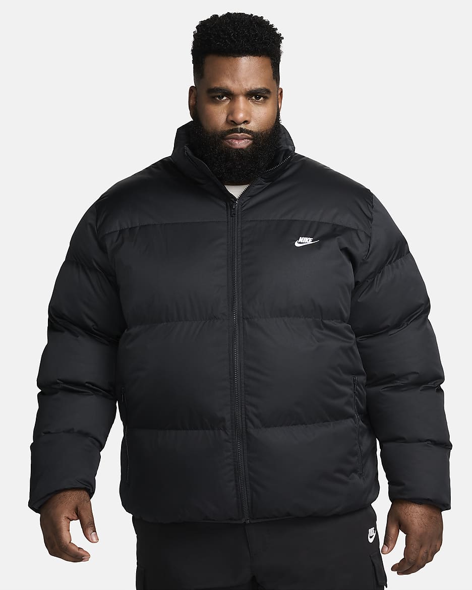 Nike Sportswear Club Puffer-Jacke für Herren - Schwarz/Weiß