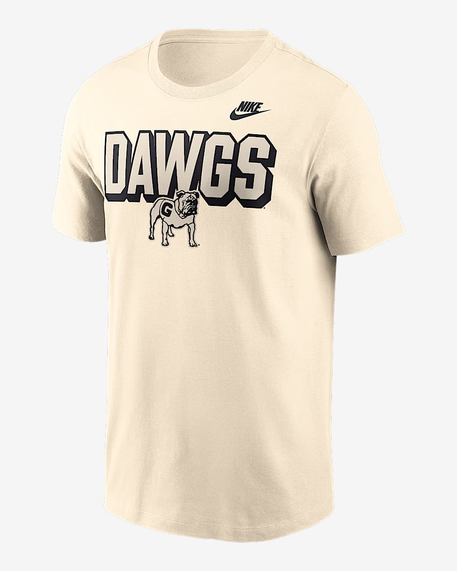 Georgia Team Bold Men's Nike College T-Shirt - Natural