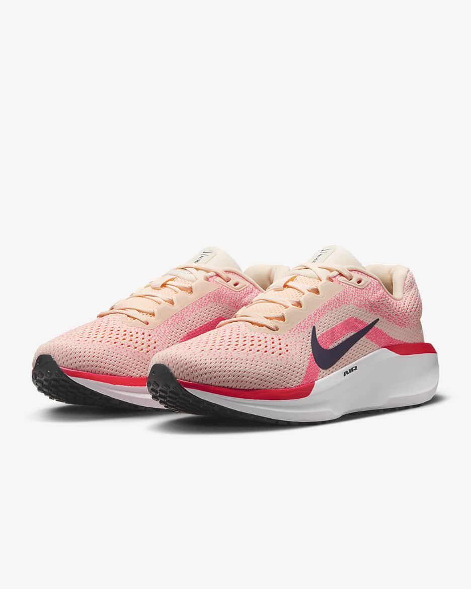 Nike Winflo 11 Women's Road Running Shoes - Crimson Tint/Hot Punch/Pale Ivory/Dark Raisin