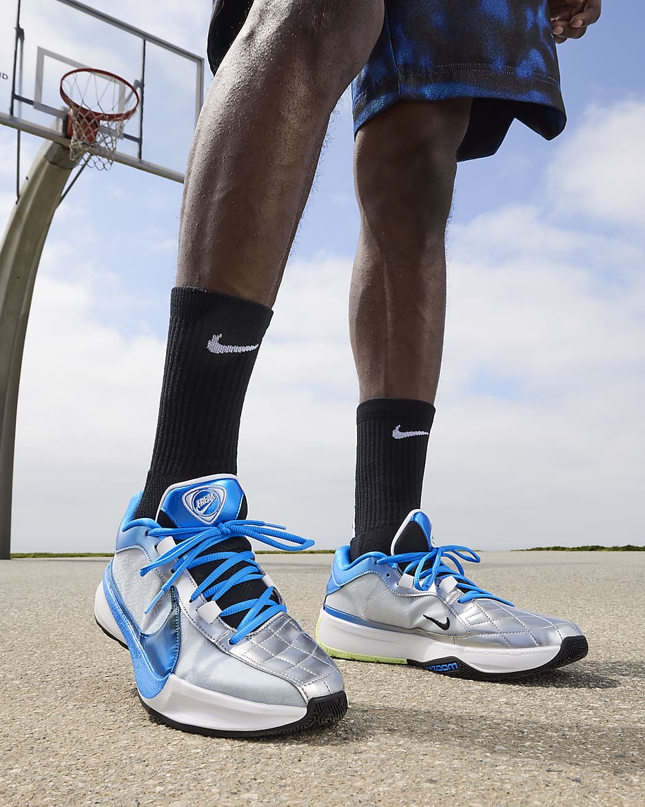 Freak 5 EP Basketball Shoes - Photo Blue/Metallic Silver/Barely Volt/Black