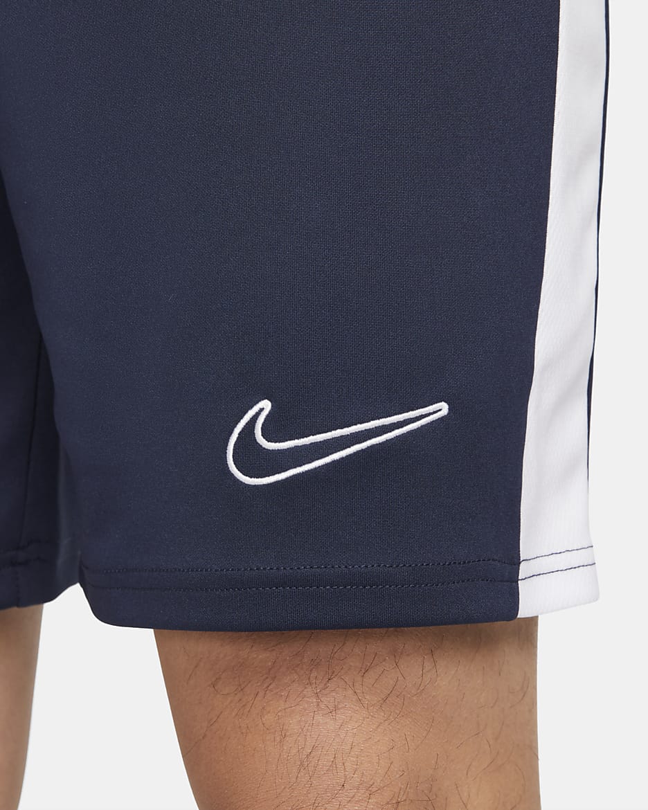 กางเกงฟุตบอลขาสั้นผู้ชาย Nike Dri-FIT Academy - Obsidian/ขาว/ขาว