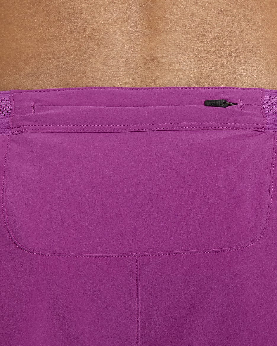 Short de running avec sous-short intégré 10 cm Dri-FIT ADV Nike AeroSwift pour homme - Hot Fuchsia/Noir