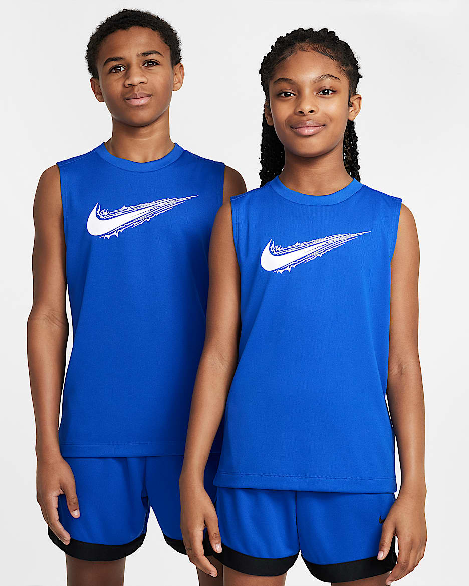 Nike Multi Older Kids' (Boys') Dri-FIT Sleeveless Top - Game Royal/White