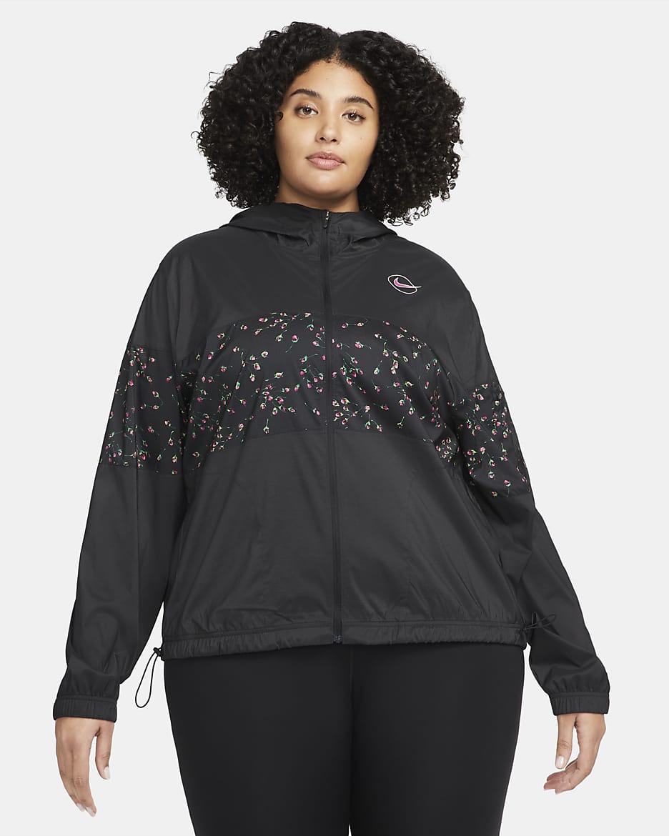 Nike Icon Clash Women's Woven Running Jacket (Plus Size) - Black/Black