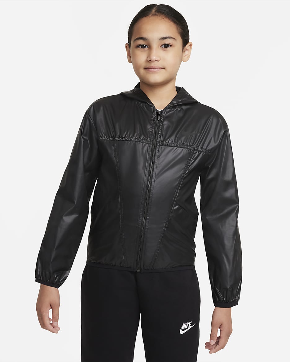 Nike Essential Big Kids' (Girls') Training Jacket - Black/Black/Black
