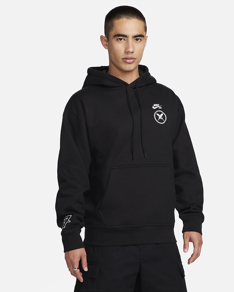 Nike SB Fleece Skate Pullover Hoodie - Black