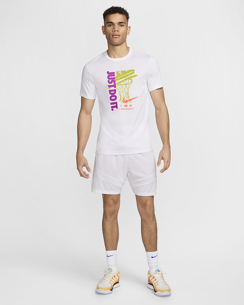 T-shirt da basket Dri-FIT Nike – Uomo - Bianco