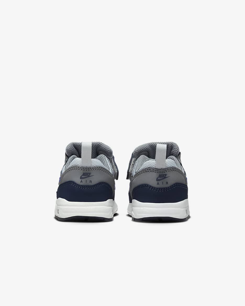 Air Max 1 EasyOn Baby/Toddler Shoes - Smoke Grey/Wolf Grey/Obsidian/Racer Blue