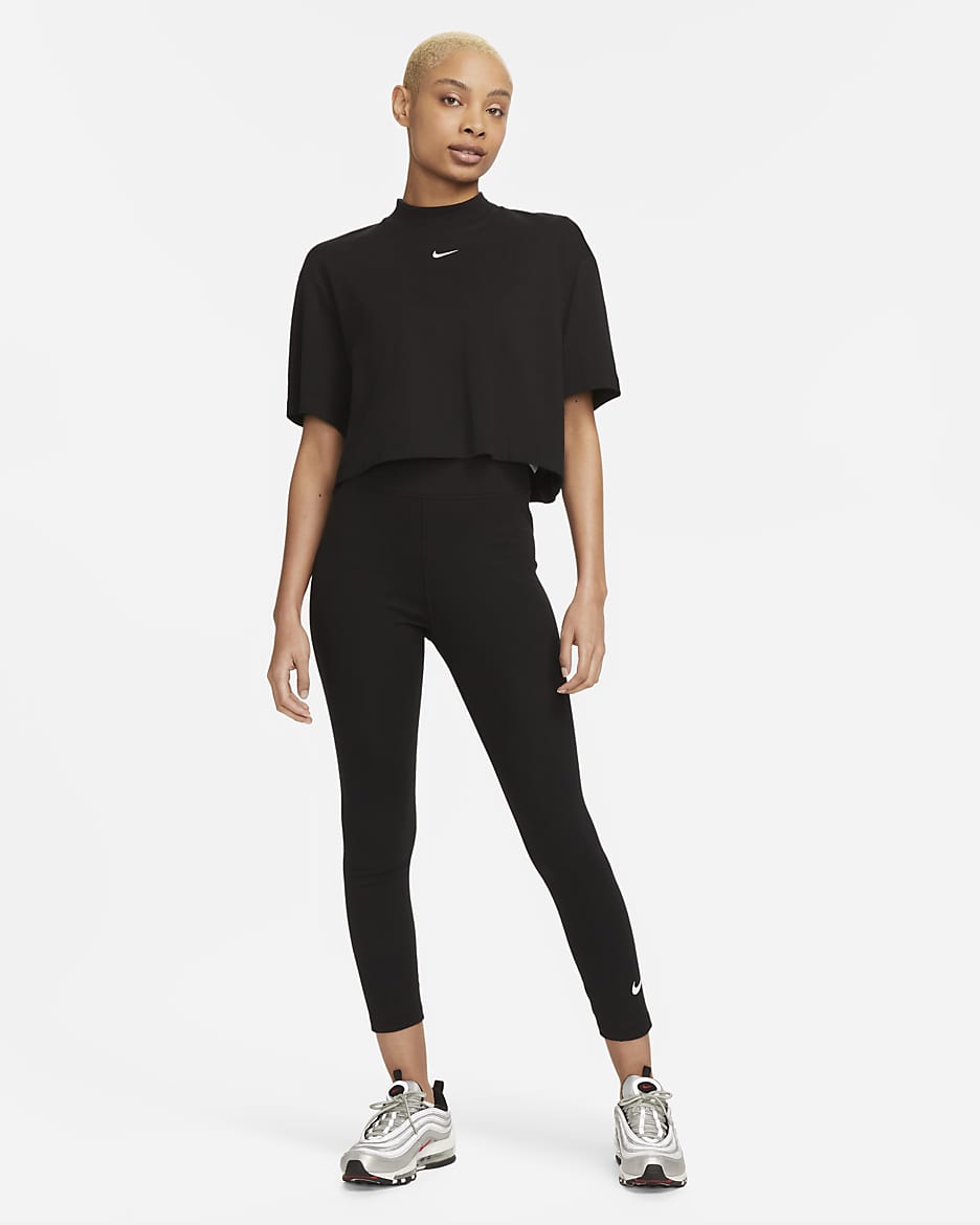 Nike Sportswear Classic Women's High-Waisted 7/8 Leggings - Black/Sail