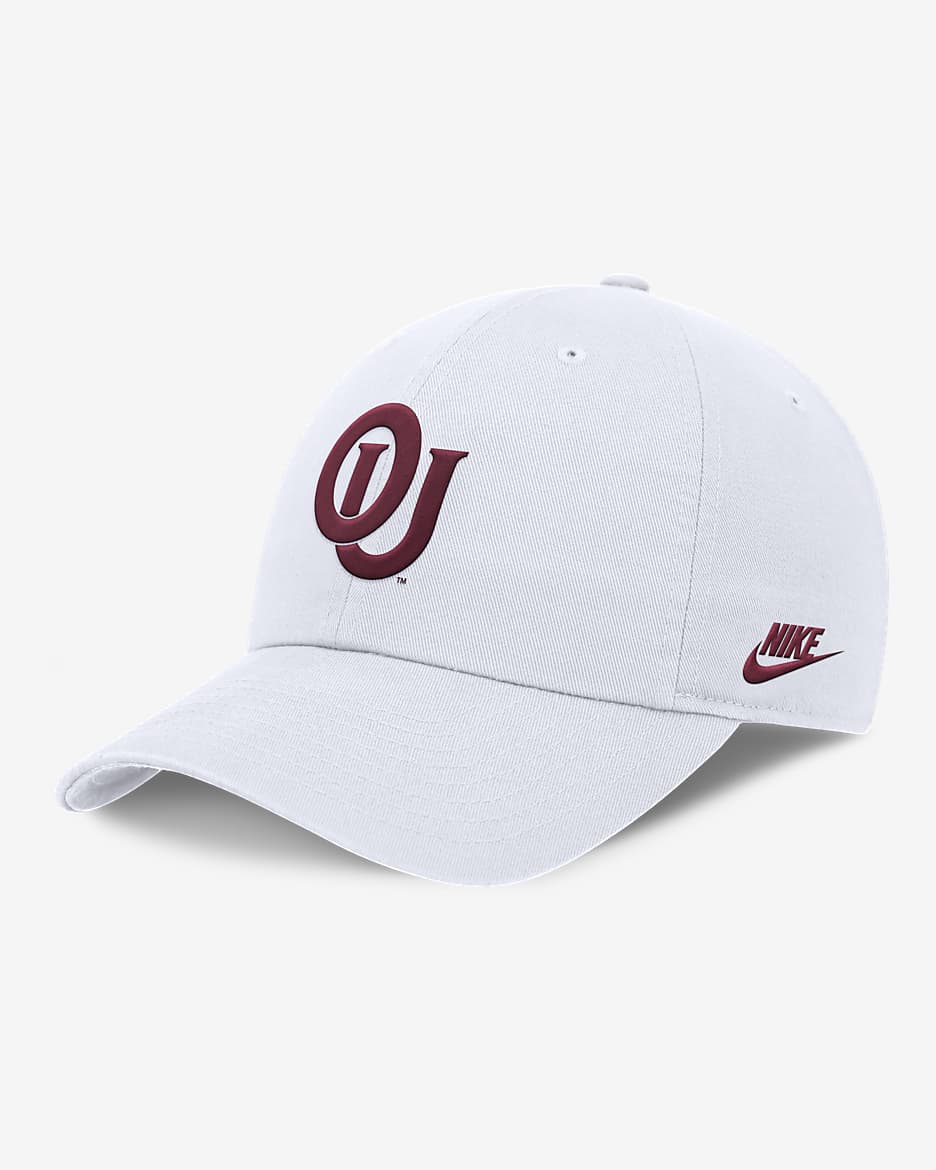 Oklahoma Sooners Legacy Club Men's Nike Dri-FIT College Adjustable Hat - White
