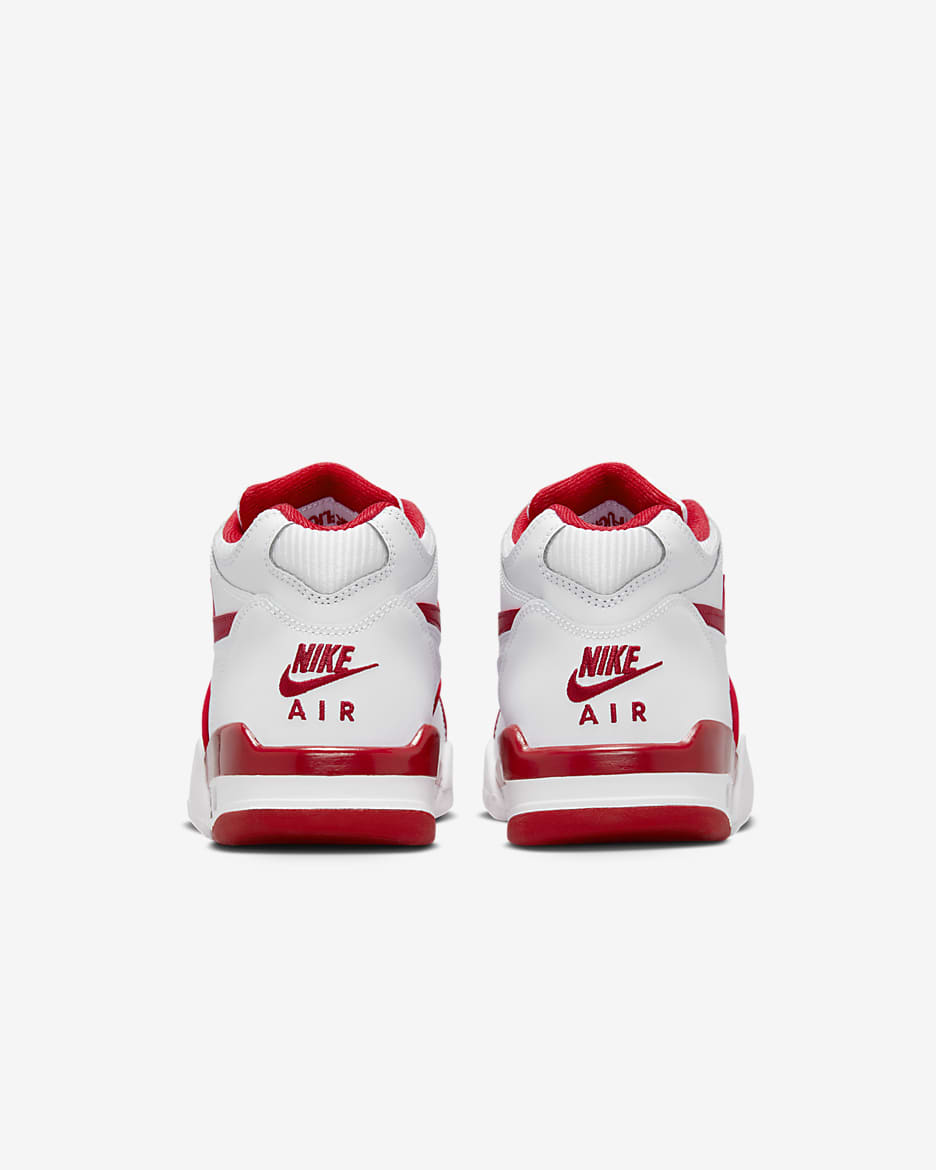 Nike Air Flight 89 Older Kids' Shoes - White/Wolf Grey/Varsity Red