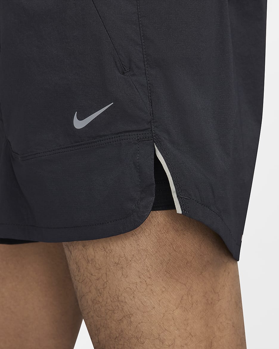 Short de running 2-en-1 10 cm Dri-FIT ADV Nike Running Division pour homme - Noir/Noir