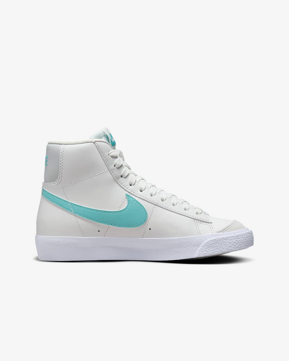 Tenis para niños grandes Nike Blazer Mid '77 - Blanco cumbre/Blanco/Polvo fotón/Cactus empolvado