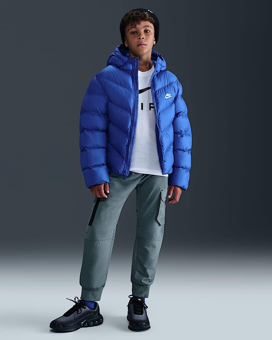 Nike Sportswear City Utility EasyOn Older Kids' Therma-FIT Winterized Trousers - Smoke Grey/Black