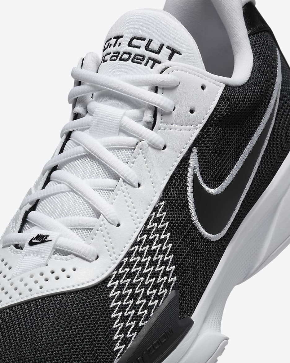 Nike G.T. Cut Academy Basketball Shoes - Black/White