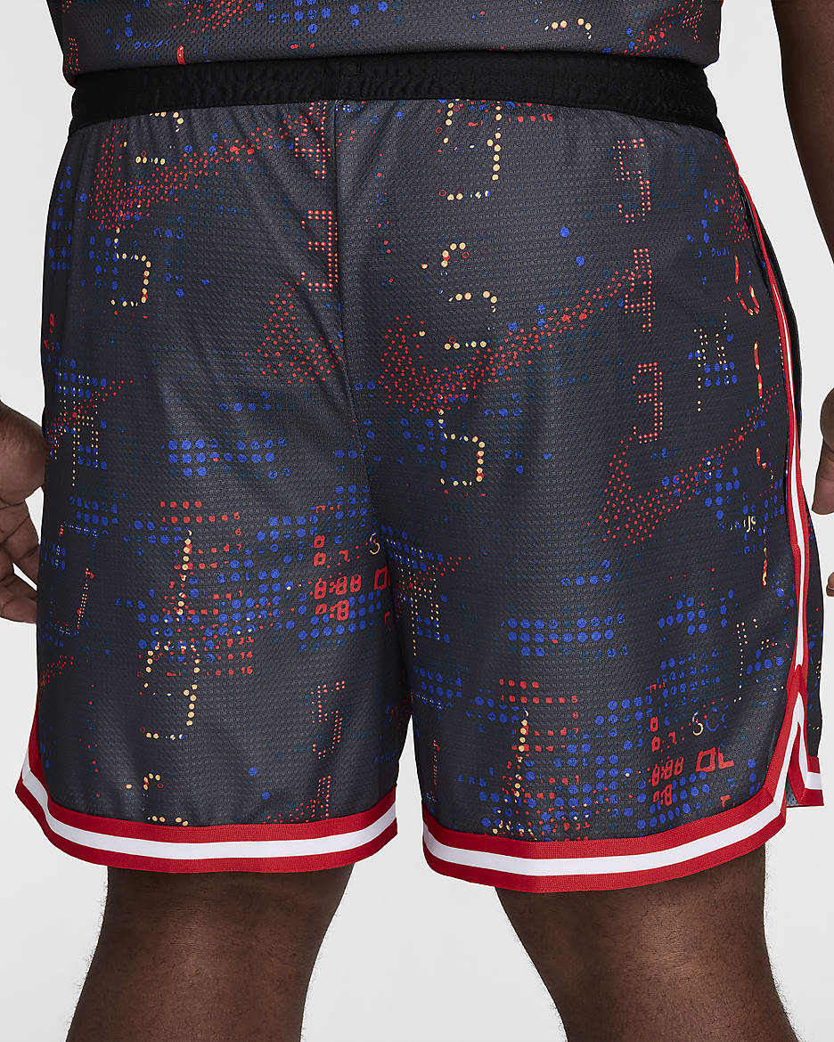 Nike DNA Dri-FIT basketshorts (15 cm) til herre - Svart/Hvit