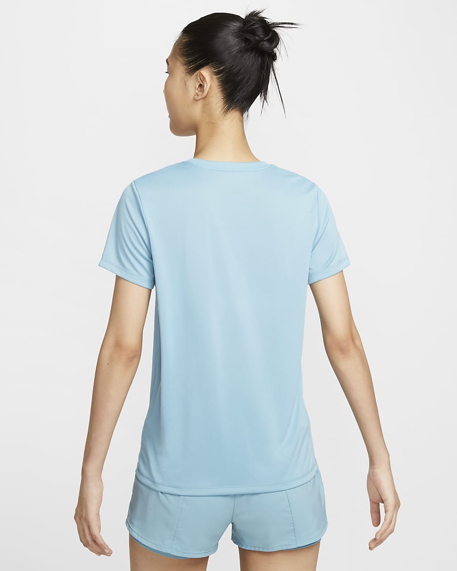 Nike Dri-FIT Women's T-Shirt - Denim Turquoise/White