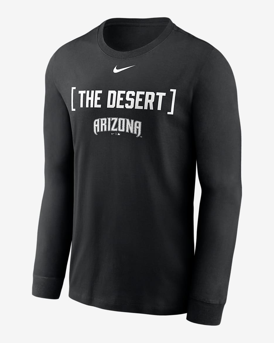 Arizona Diamondbacks Fashion Men's Nike MLB Long-Sleeve T-Shirt - Black