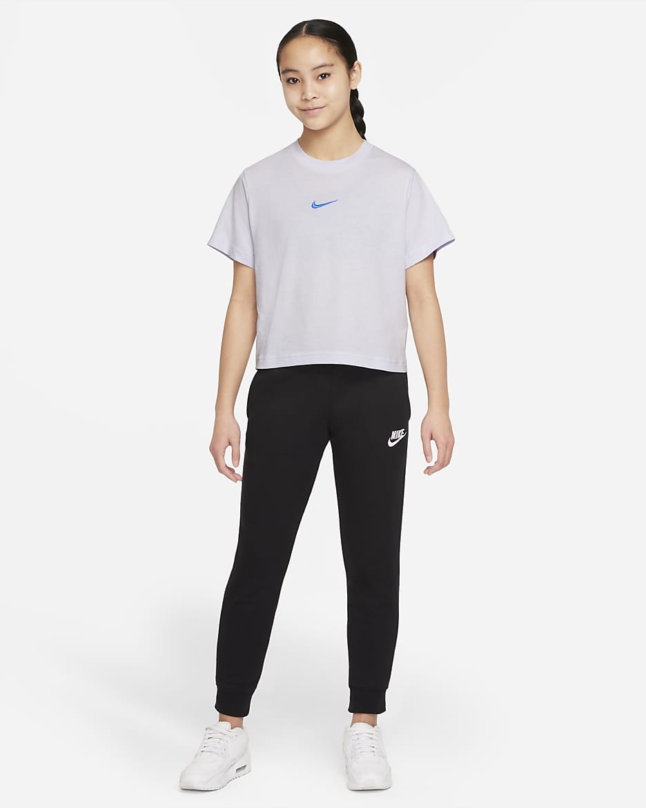 Nike Sportswear Older Kids' (Girls') T-Shirt - Football Grey