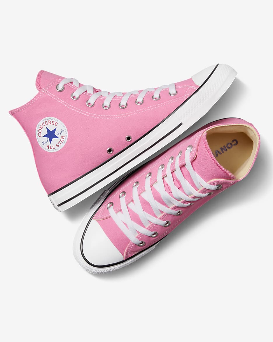 Tenis unisex de perfil alto Converse Chuck Taylor All Star - Rosa