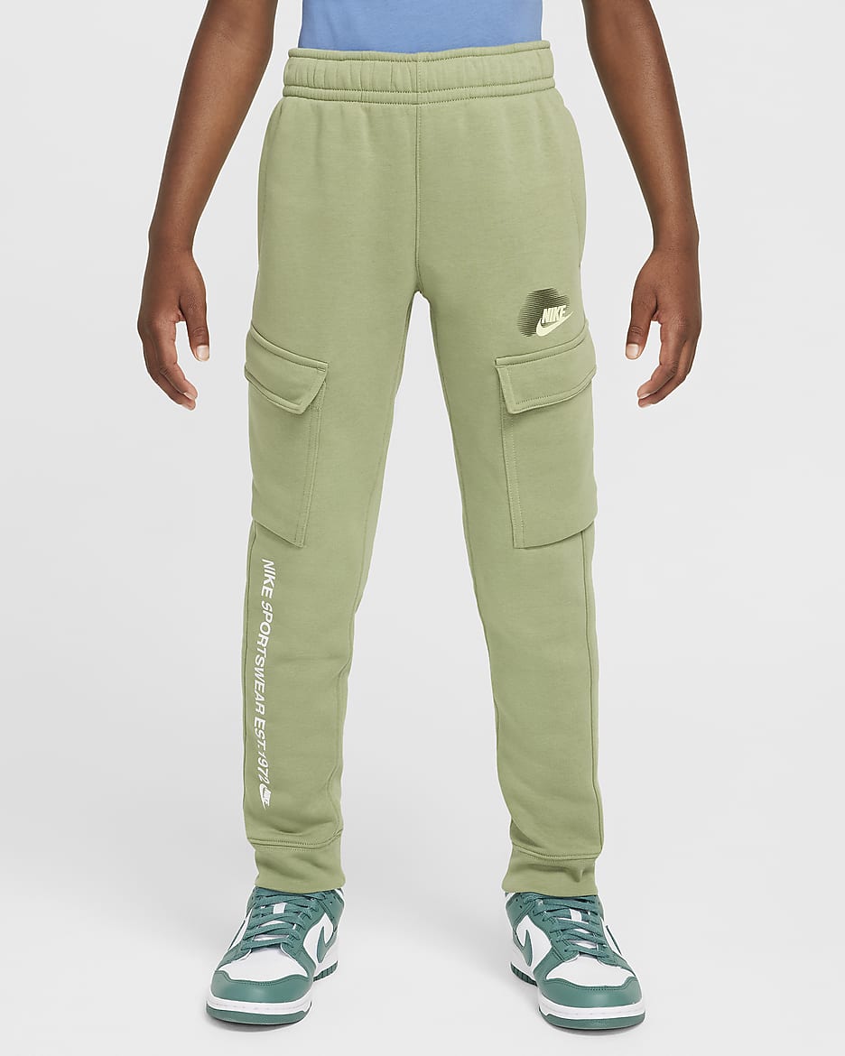 Pantalon cargo Nike Sportswear Standard Issue pour ado (garçon) - Oil Green