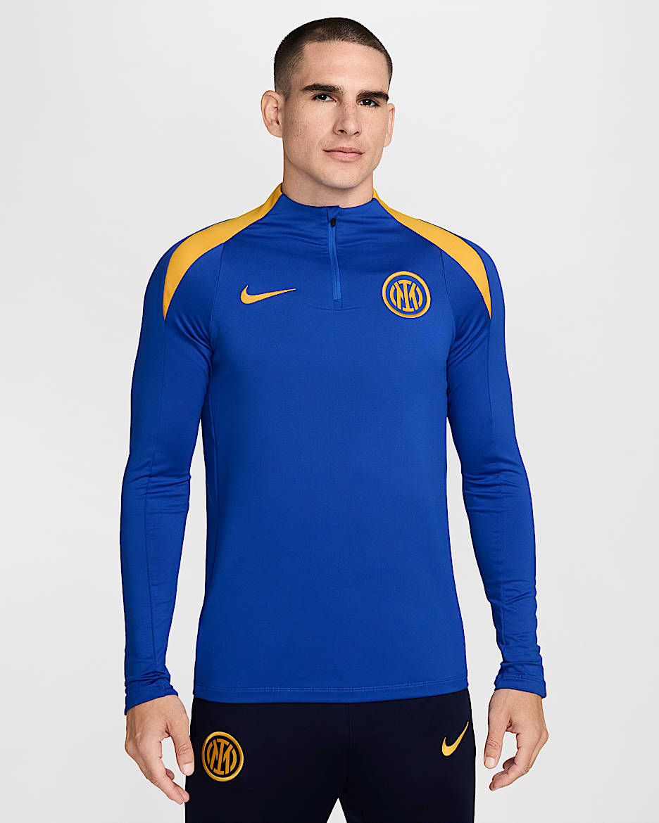 Inter Milan Strike Third Men's Nike Dri-FIT Football Drill Top - Lyon Blue/University Gold