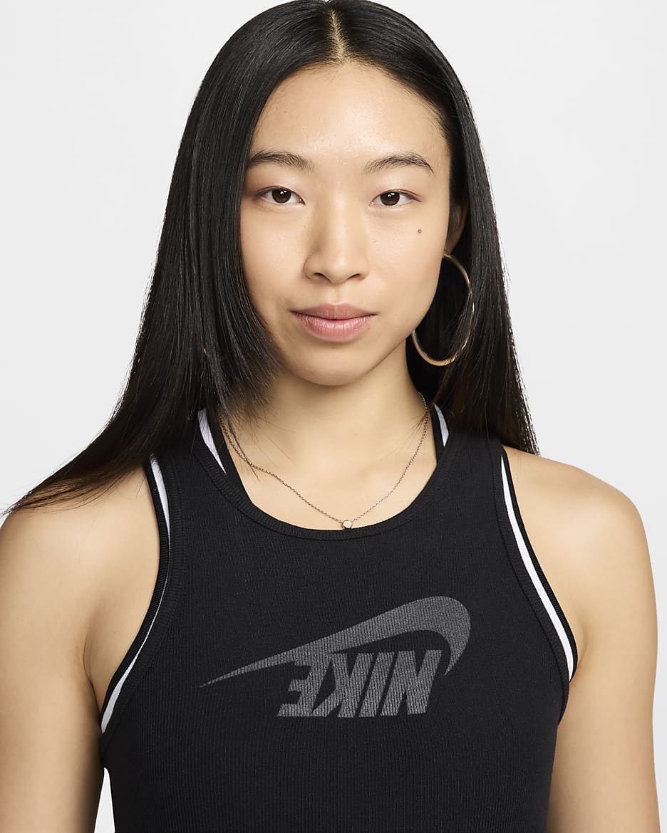 Nike Sportswear Women's Ribbed Tank Top - Black/Anthracite