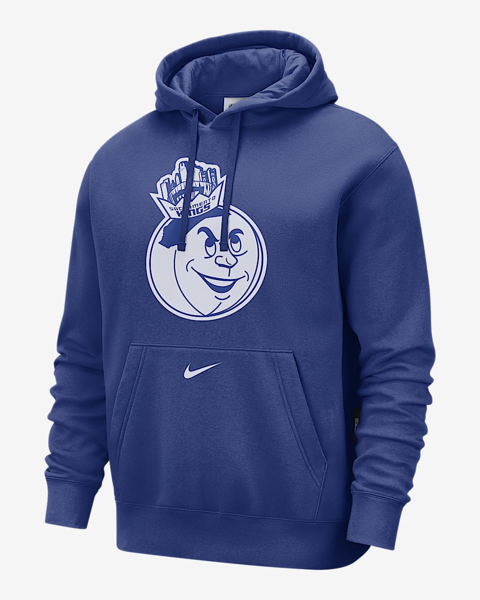 Sudadera con gorro sin cierre Nike de la NBA de tejido Fleece para hombre Sacramento Kings Club City Edition - Azul enérgico