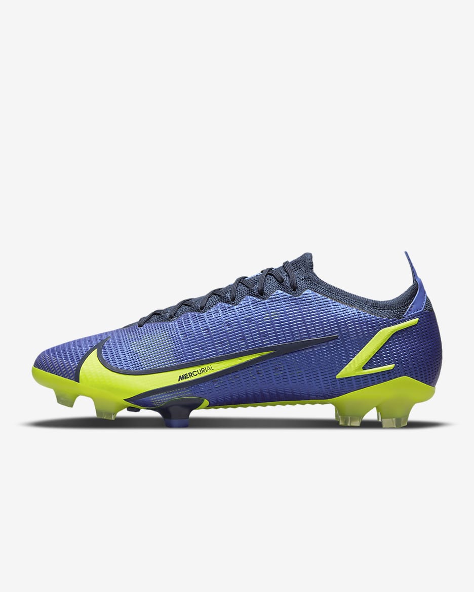 Chaussure de football à crampons pour terrain sec Nike Mercurial Vapor 14 Elite FG - Sapphire/Blue Void/Volt