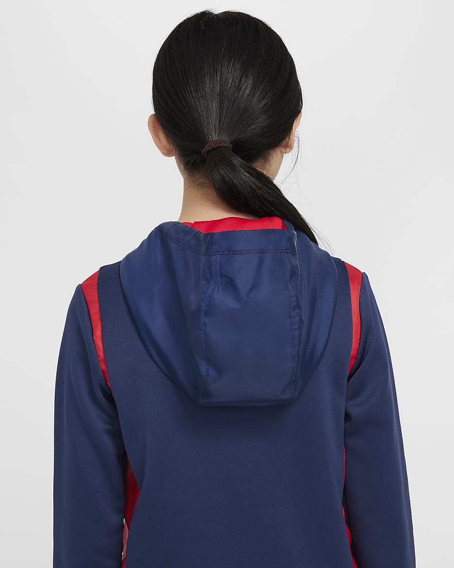 Paris Saint-Germain Big Kids' Nike Soccer Woven Tracksuit - Midnight Navy/University Red/University Red