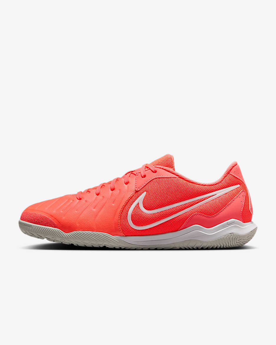 Nike Tiempo Legend 10 Academy Indoor Court Low-Top Football Shoes - Hot Lava/White